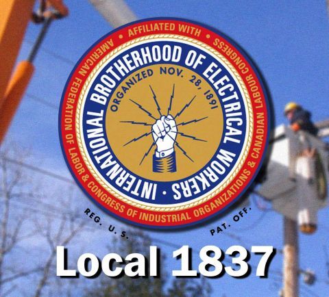 IBEW Local 1837 logo with raised fist emblem by IBEW 1837