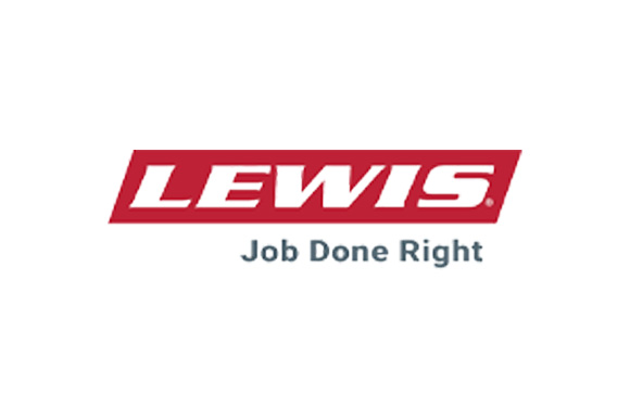 Lewis logo with the slogan Job Done Right by IBEW 1837