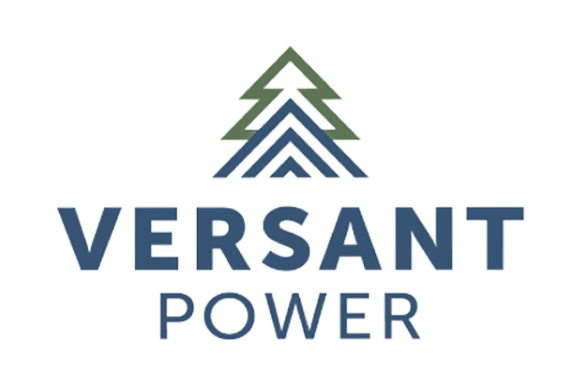 Versant Power logo with blue and green tree icon by IBEW 1837
