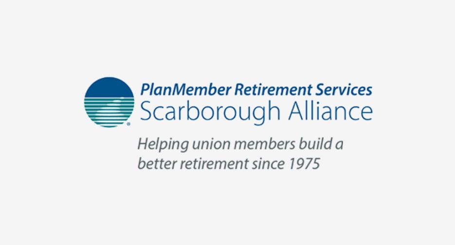Scarborough Alliance logo with retirement services tagline by IBEW 1837